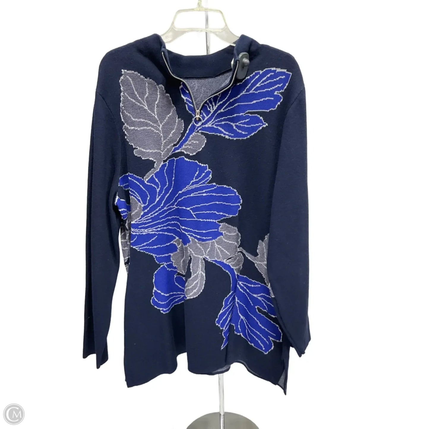 Top Long Sleeve By Chicos In Blue, Size: Xxl