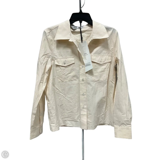 Blouse Long Sleeve By Mng In Cream, Size: M