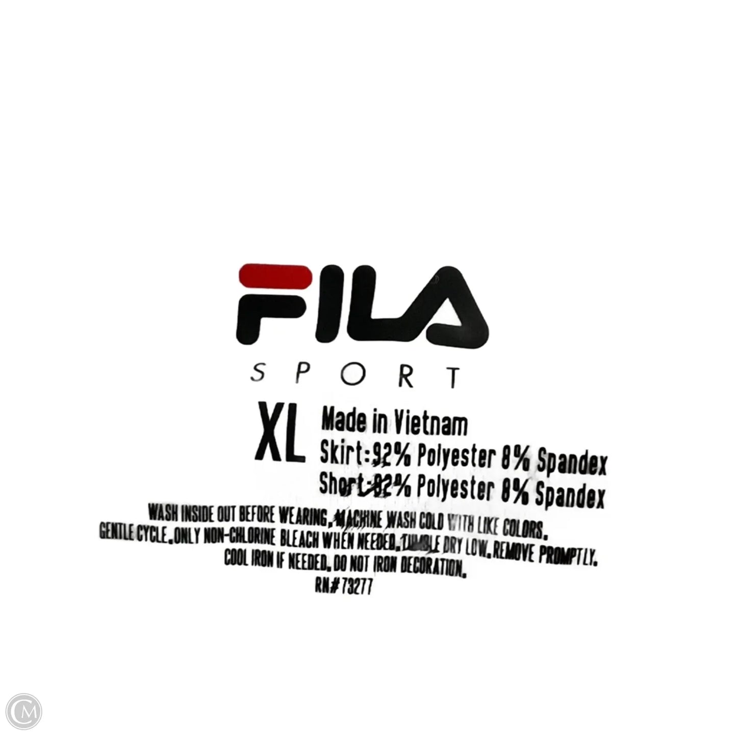 Athletic Skort By Fila In Blue, Size: Xl