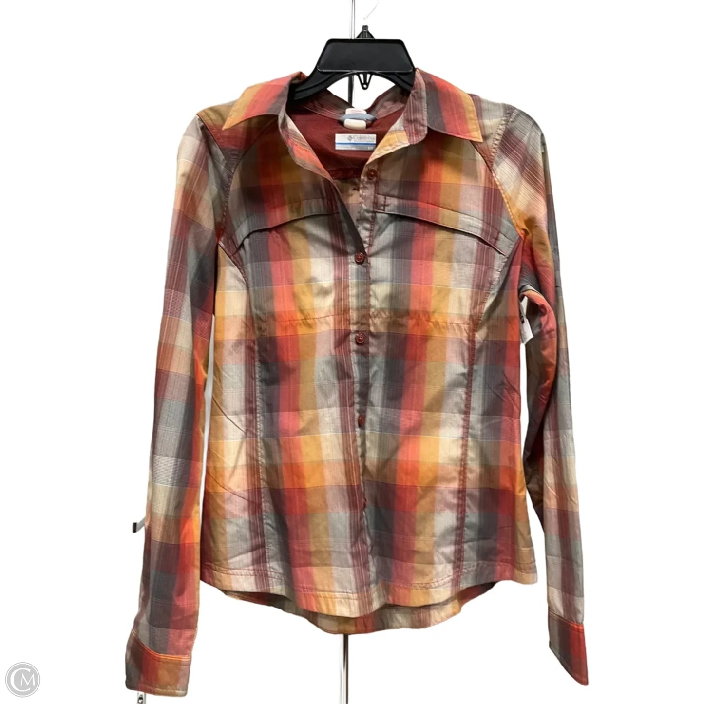 Blouse Long Sleeve By Columbia In Brown, Size: S