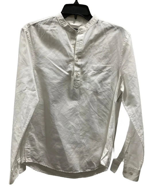 Top Long Sleeve By Express In White, Size: Xs