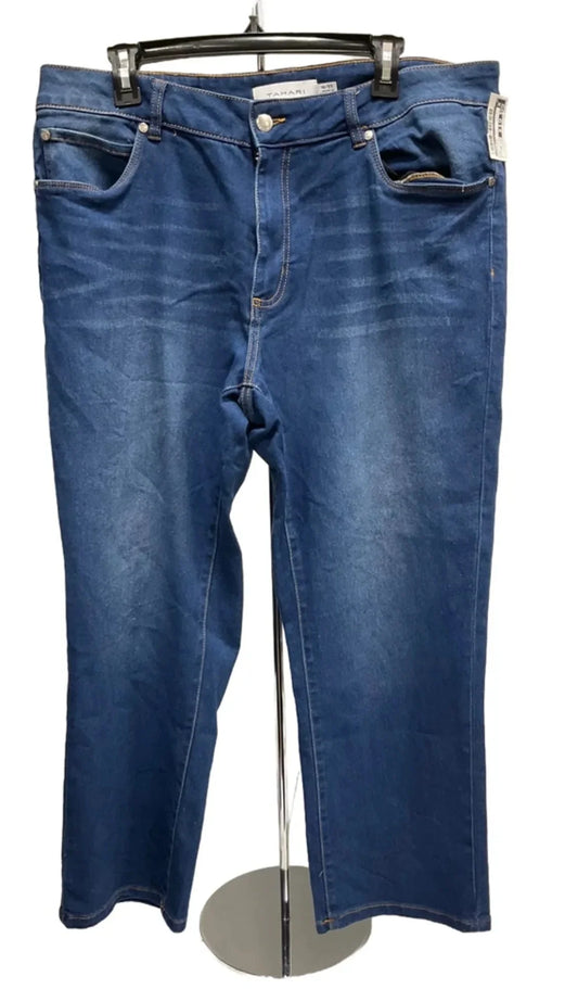 Jeans Boot Cut By Tahari In Blue Denim, Size: 16