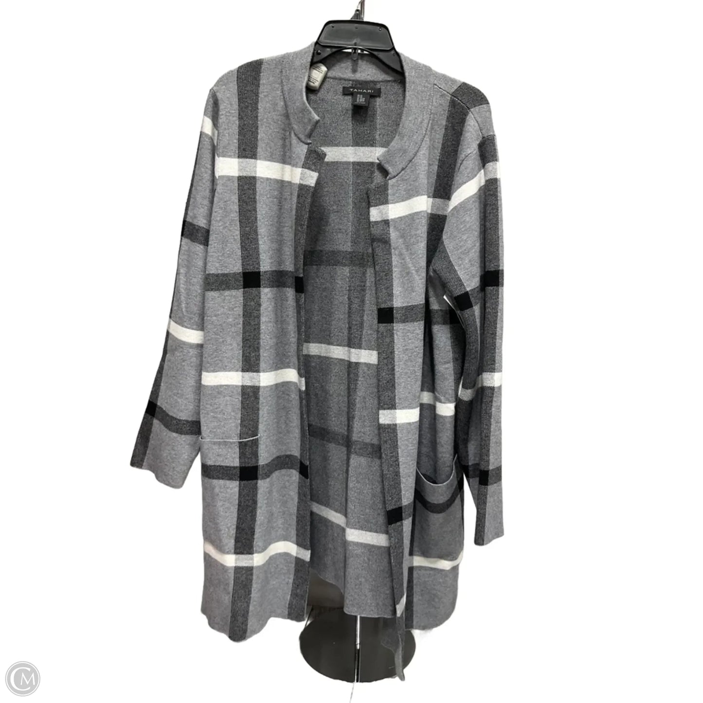 Cardigan By Tahari In Grey, Size: 2x