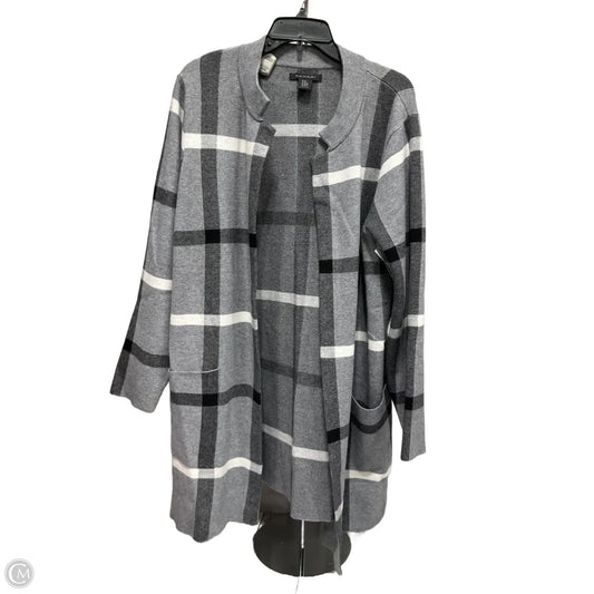 Cardigan By Tahari In Grey, Size: 2x