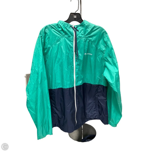 Jacket Windbreaker By Columbia In Green, Size: 2x