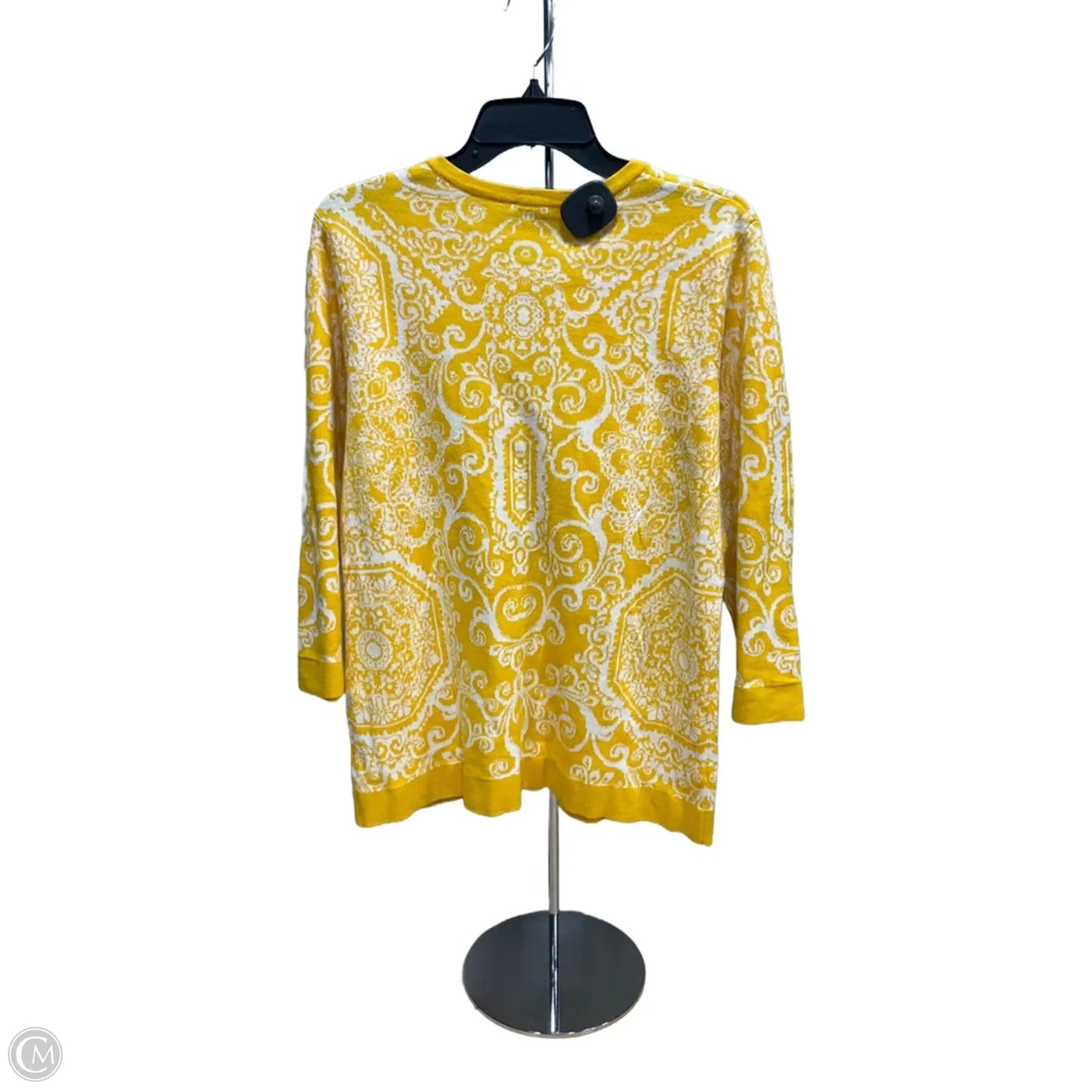 Top Long Sleeve By Isaac Mizrahi In Yellow, Size: L