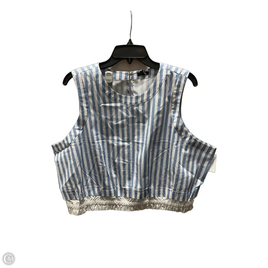 Top Sleeveless By Express In Striped Pattern, Size: Xl
