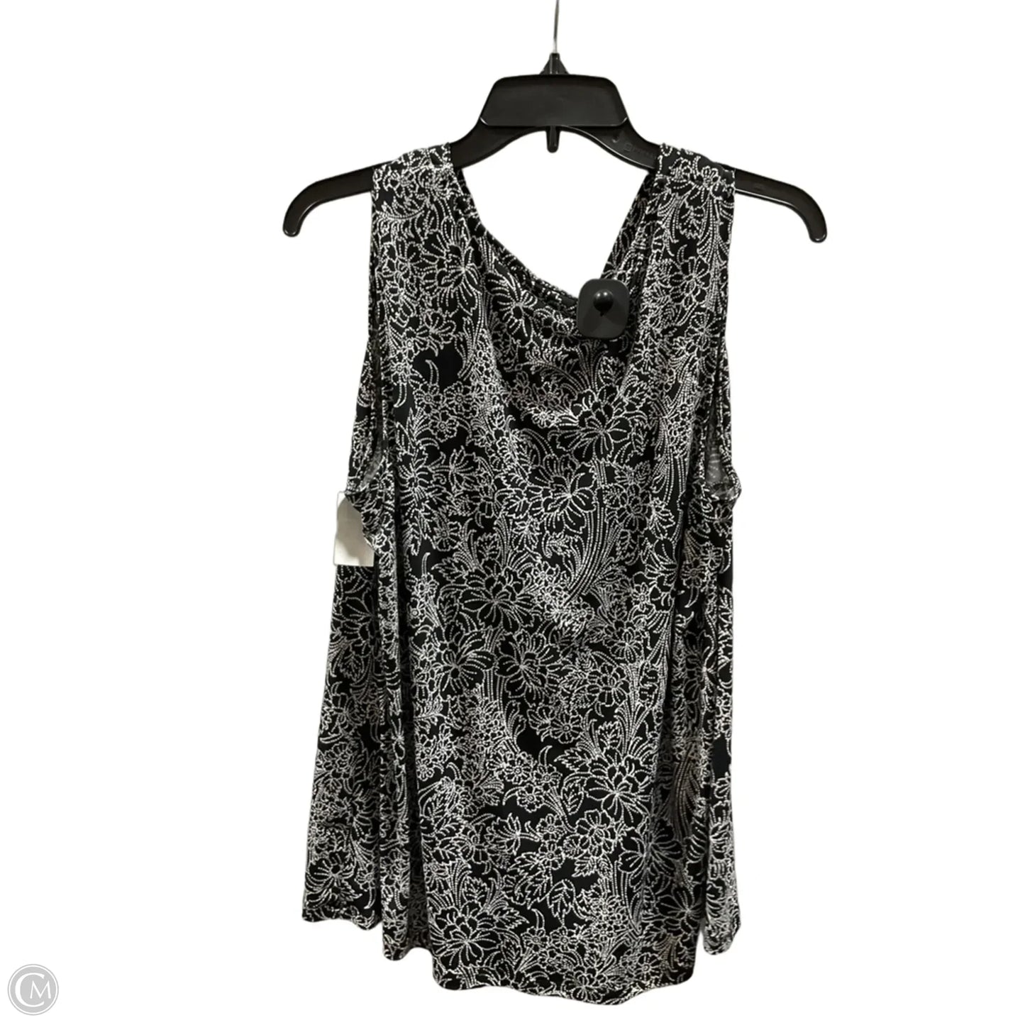 Top Sleeveless By Lane Bryant In Black & Cream, Size: Xl