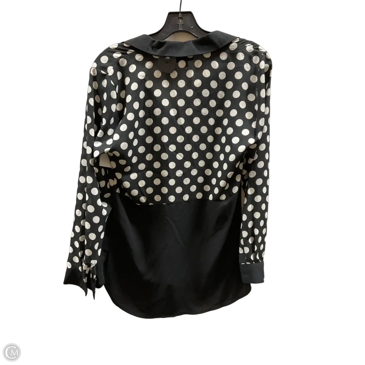 Blouse Long Sleeve By Opheliarose In Black & Cream, Size: S