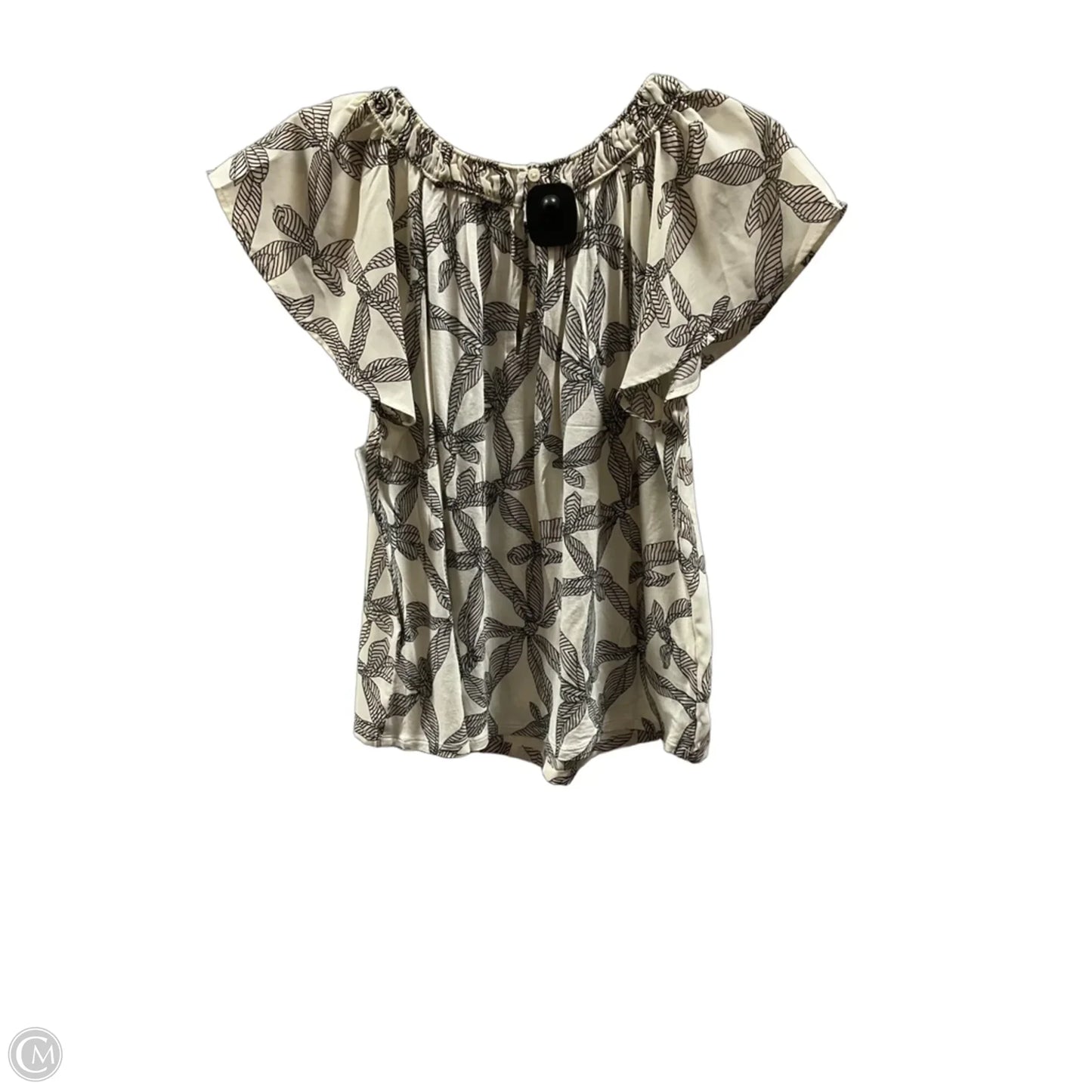 Top Short Sleeve By Loft In Cream, Size: S