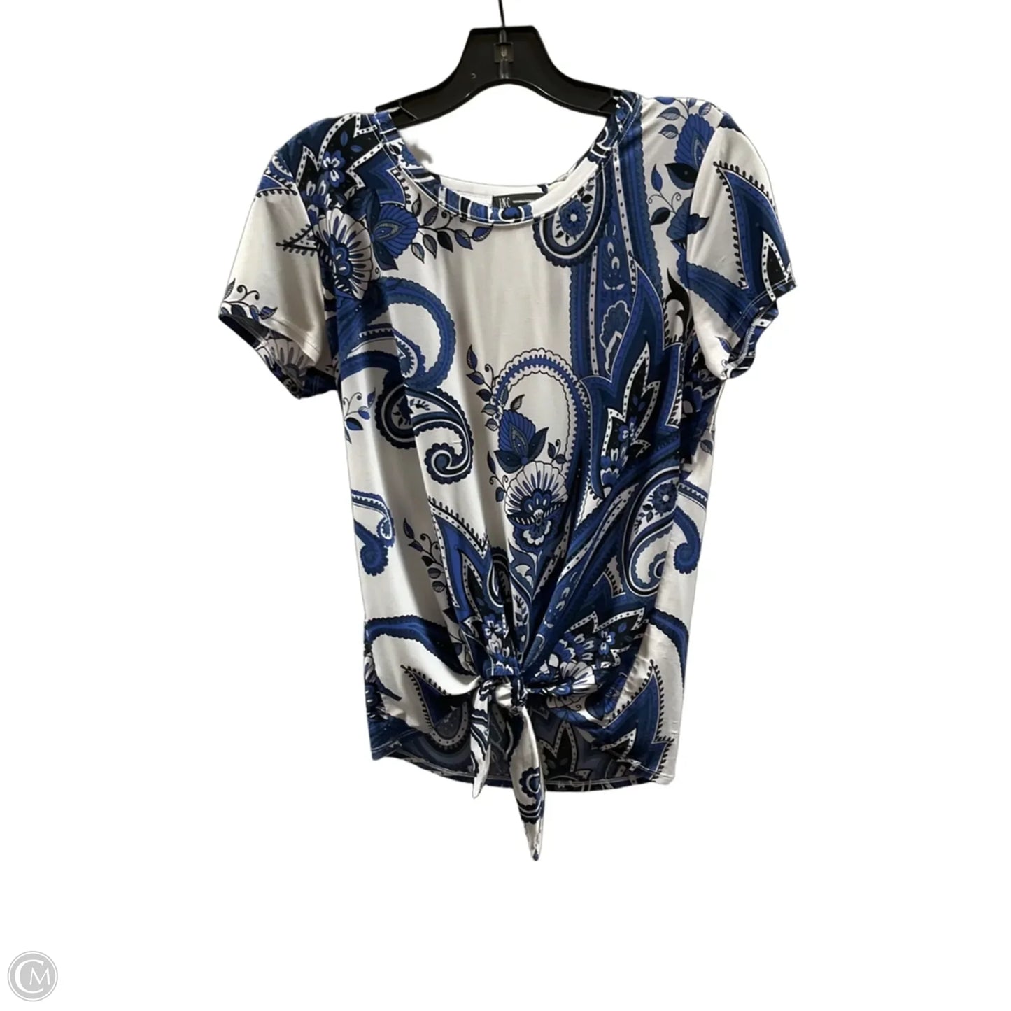 Top Short Sleeve By Inc In Blue, Size: S