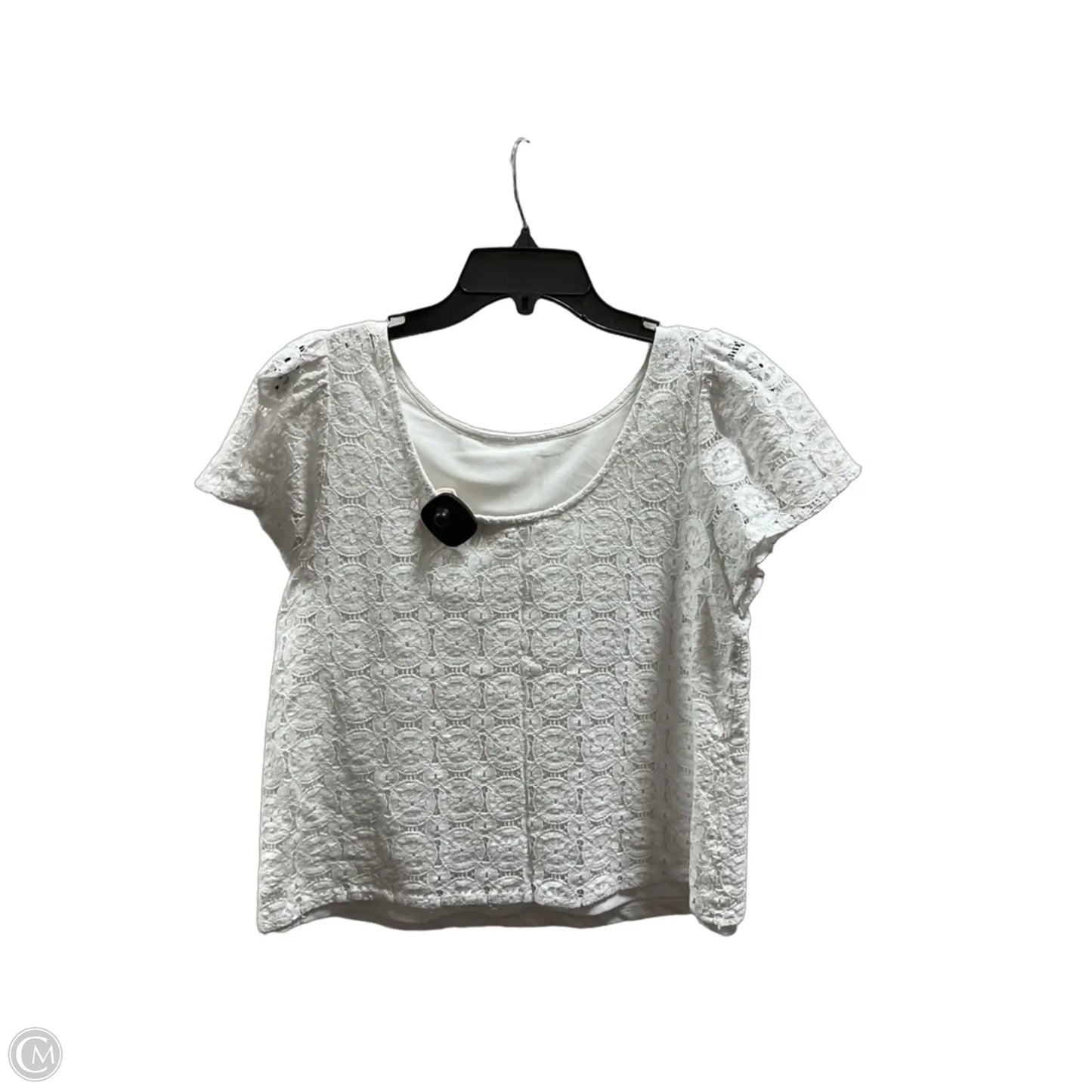 Top Short Sleeve By Loft In White, Size: S
