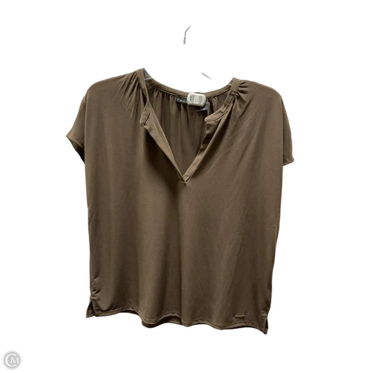 Top Sleeveless Basic By Tahari In Brown, Size: M