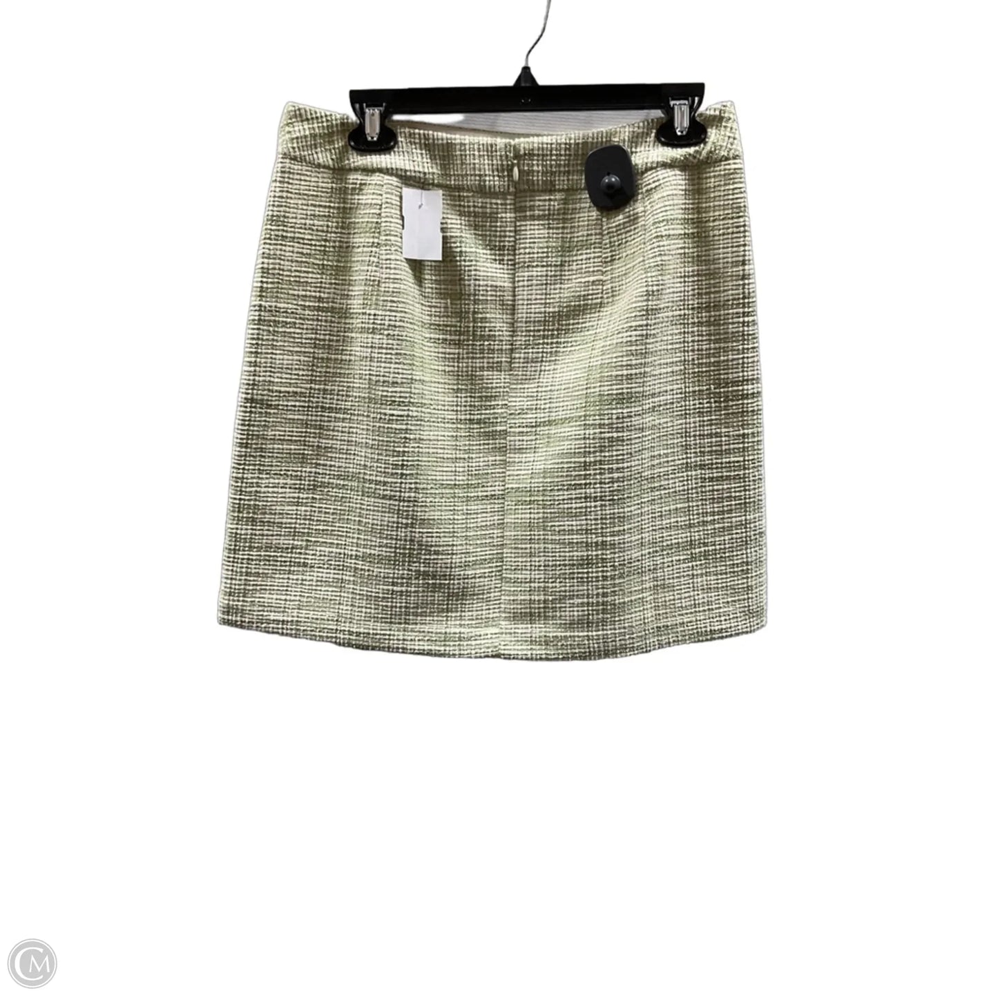 Skirt Midi By Loft In Green & White, Size: 6
