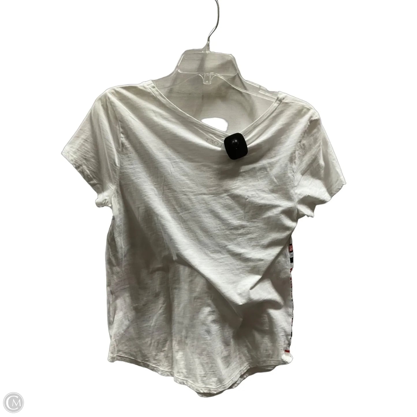 Top Short Sleeve By Loft In Red & White, Size: S