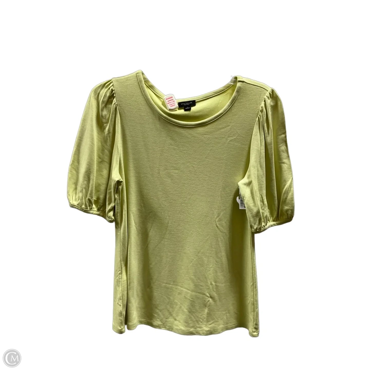 Top Short Sleeve By Ann Taylor In Green, Size: S
