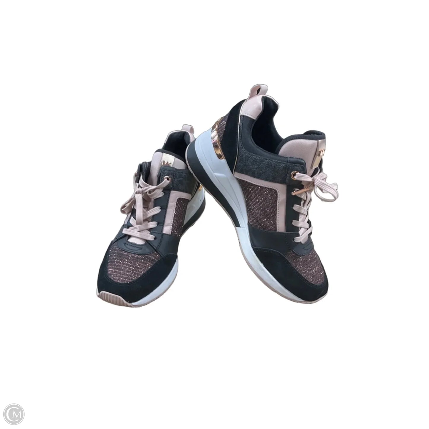 Shoes Athletic By Michael By Michael Kors In Black & Pink, Size: 8