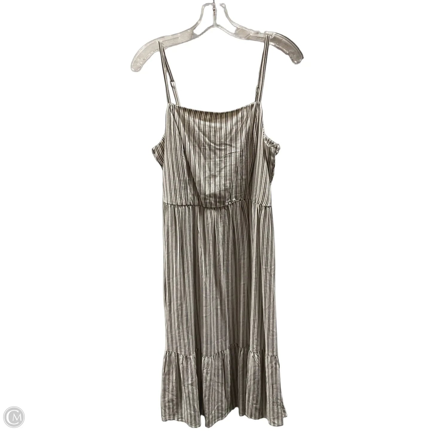 Dress Casual Midi By Cmf In Striped Pattern, Size: Xl