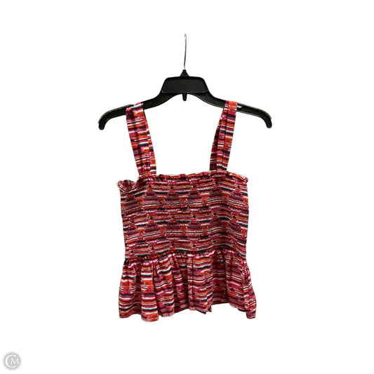 Top Sleeveless By Loft In Striped Pattern, Size: S