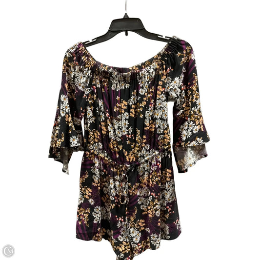 Romper By Express In Floral Print, Size: S