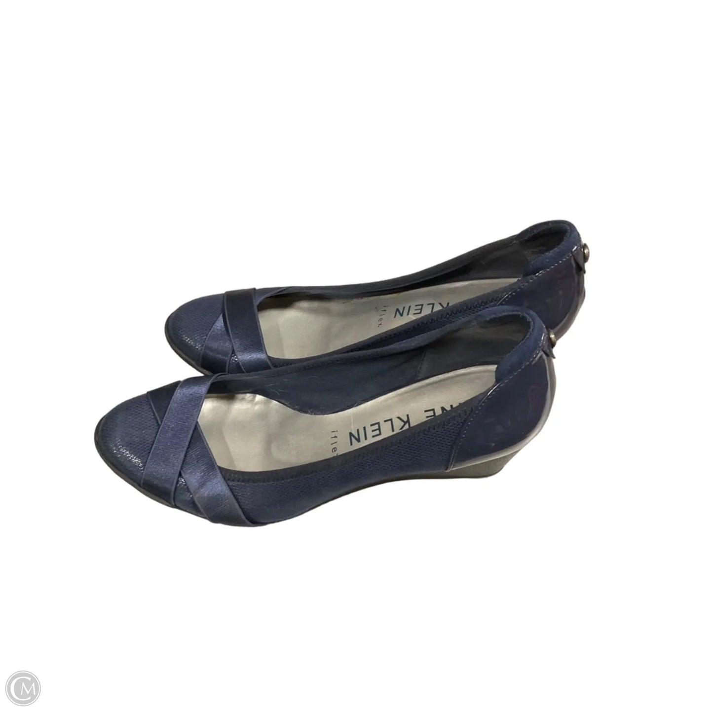 Shoes Heels Wedge By Anne Klein In Blue, Size: 9