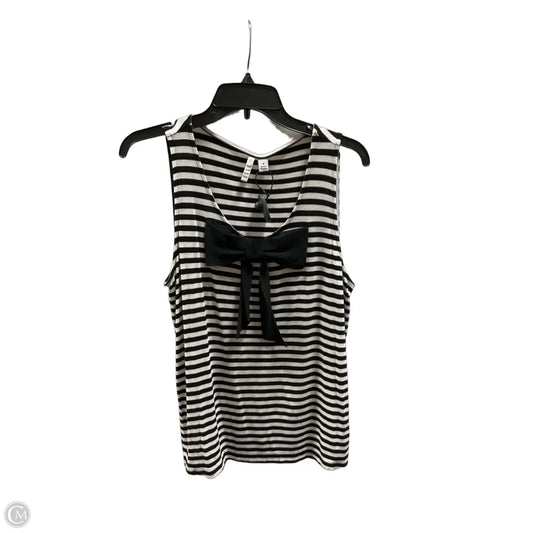 Top Sleeveless By Elle In Striped Pattern, Size: M