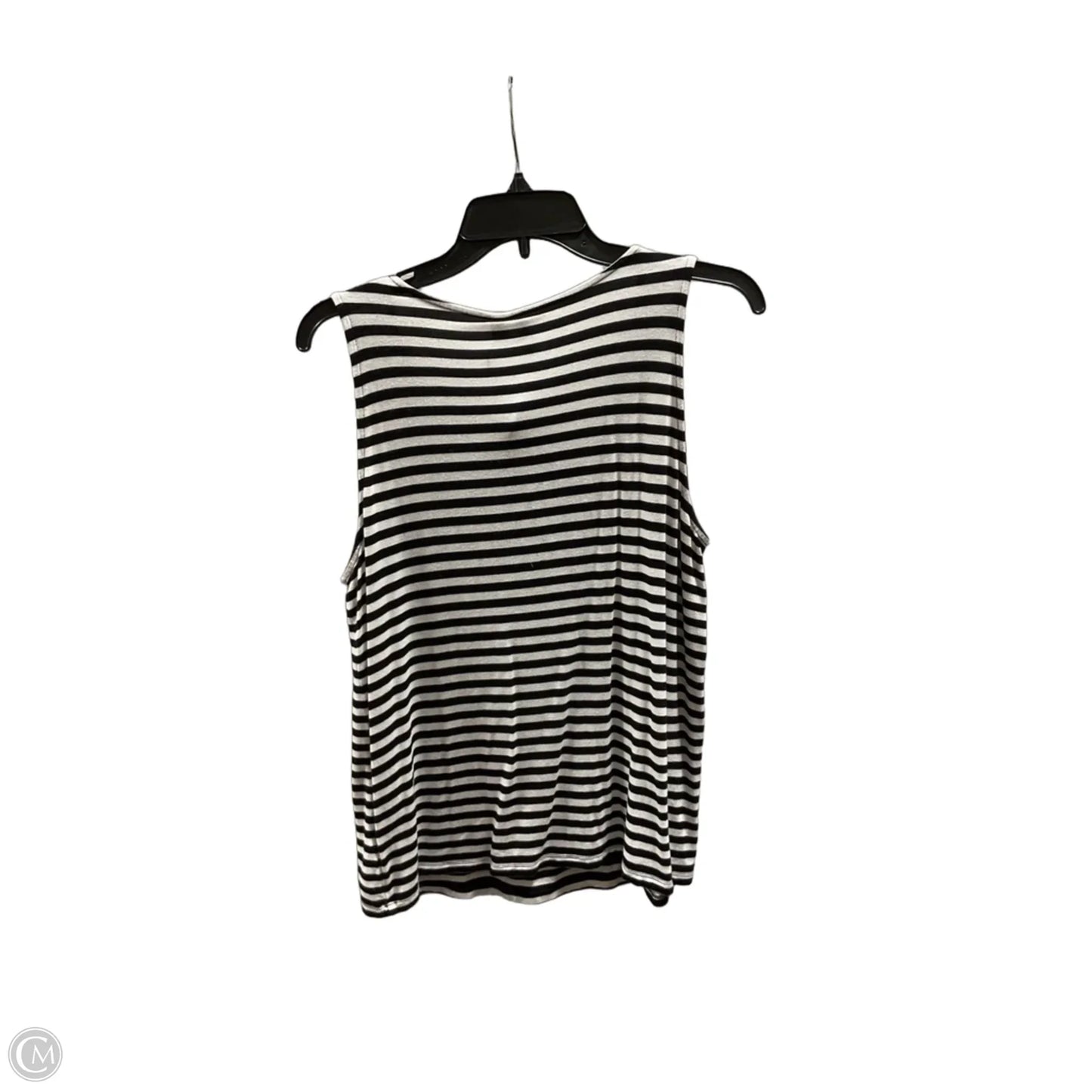 Top Sleeveless By Elle In Striped Pattern, Size: M