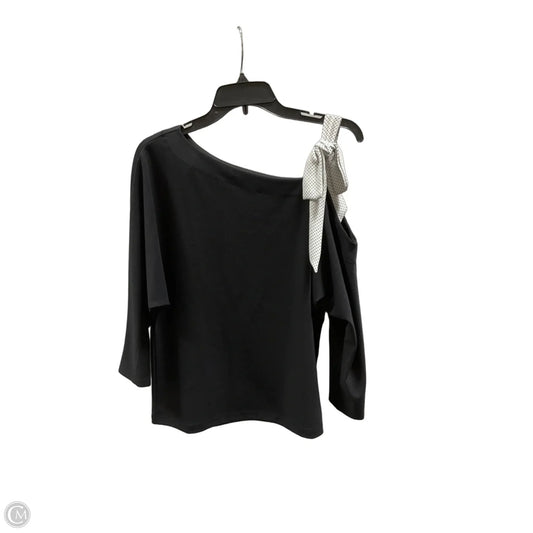 Top Short Sleeve By White House Black Market In Black, Size: M