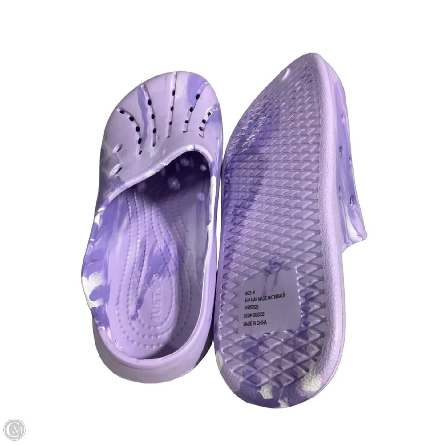 Shoes Flats By Just Be In Purple, Size: 9