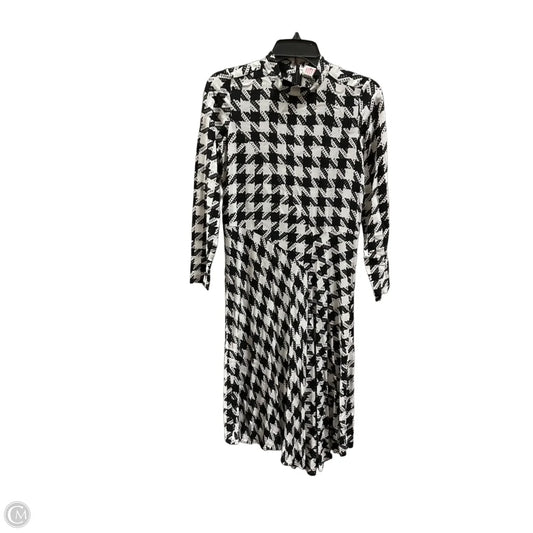 Dress Casual Midi By Ann Taylor In Black & White, Size: 4