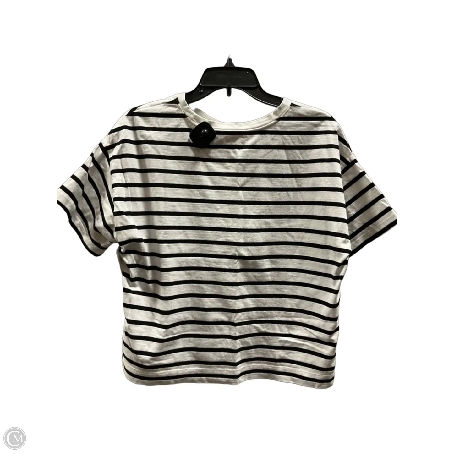 Top Short Sleeve By Loft In Striped Pattern, Size: M