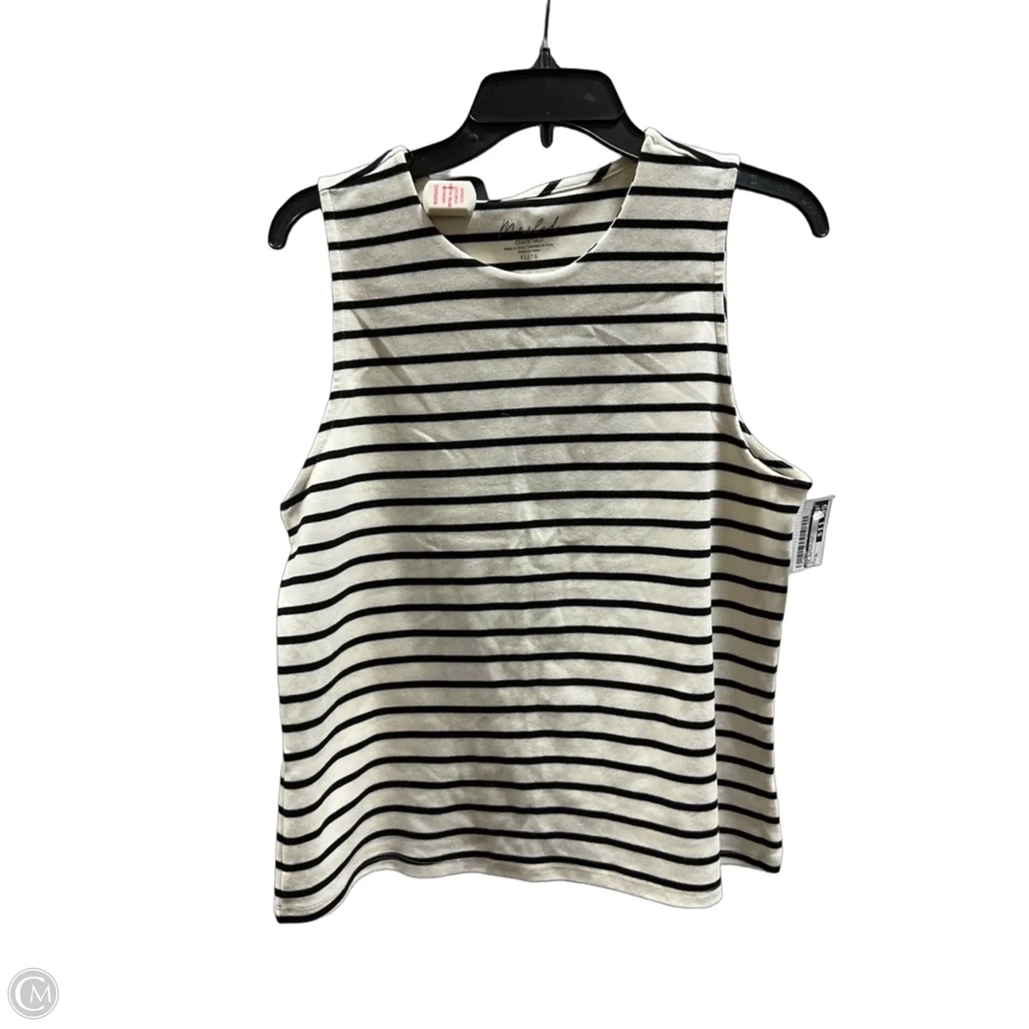 Top Sleeveless By Marled In Striped Pattern, Size: Xl