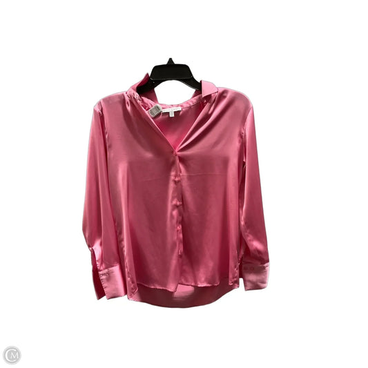 Blouse Long Sleeve By Maison Damelie In Pink, Size: Xs