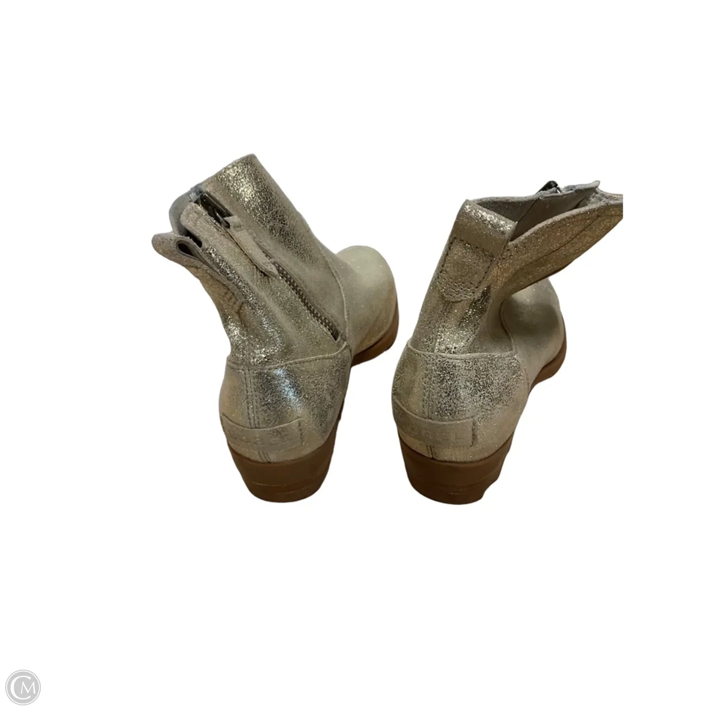 Boots Ankle Heels By Sorel In Gold, Size: 7