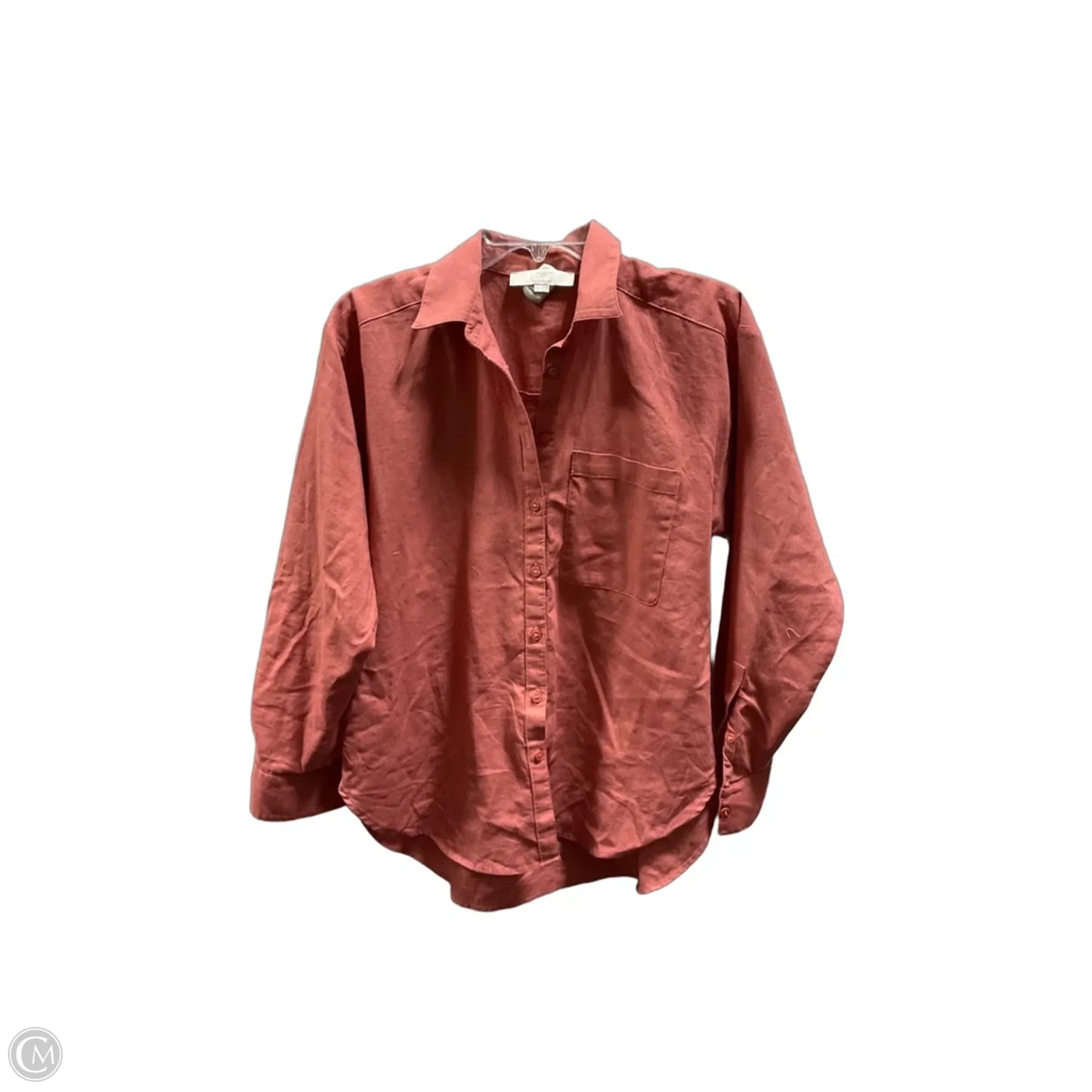 Blouse Long Sleeve By Loft In Red, Size: Xs