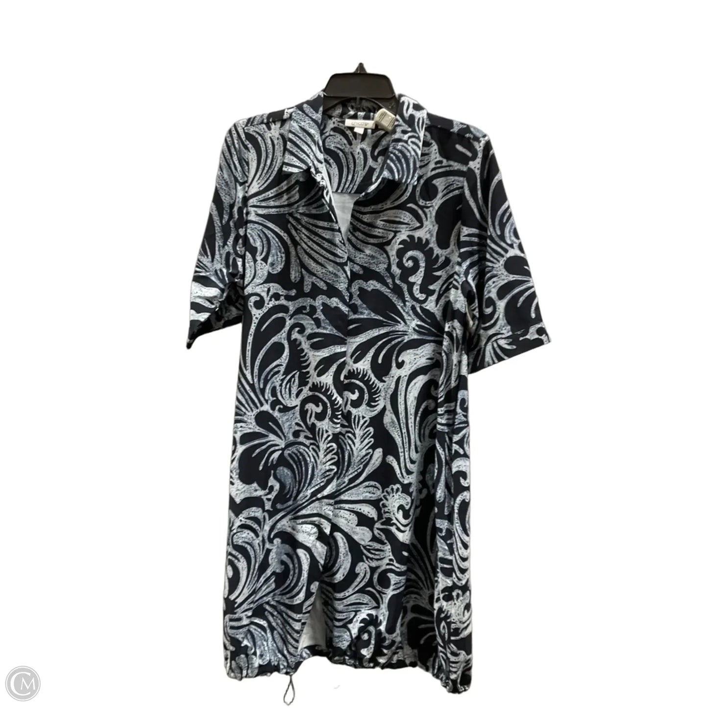 Dress Casual Midi By Chicos In Blue, Size: M