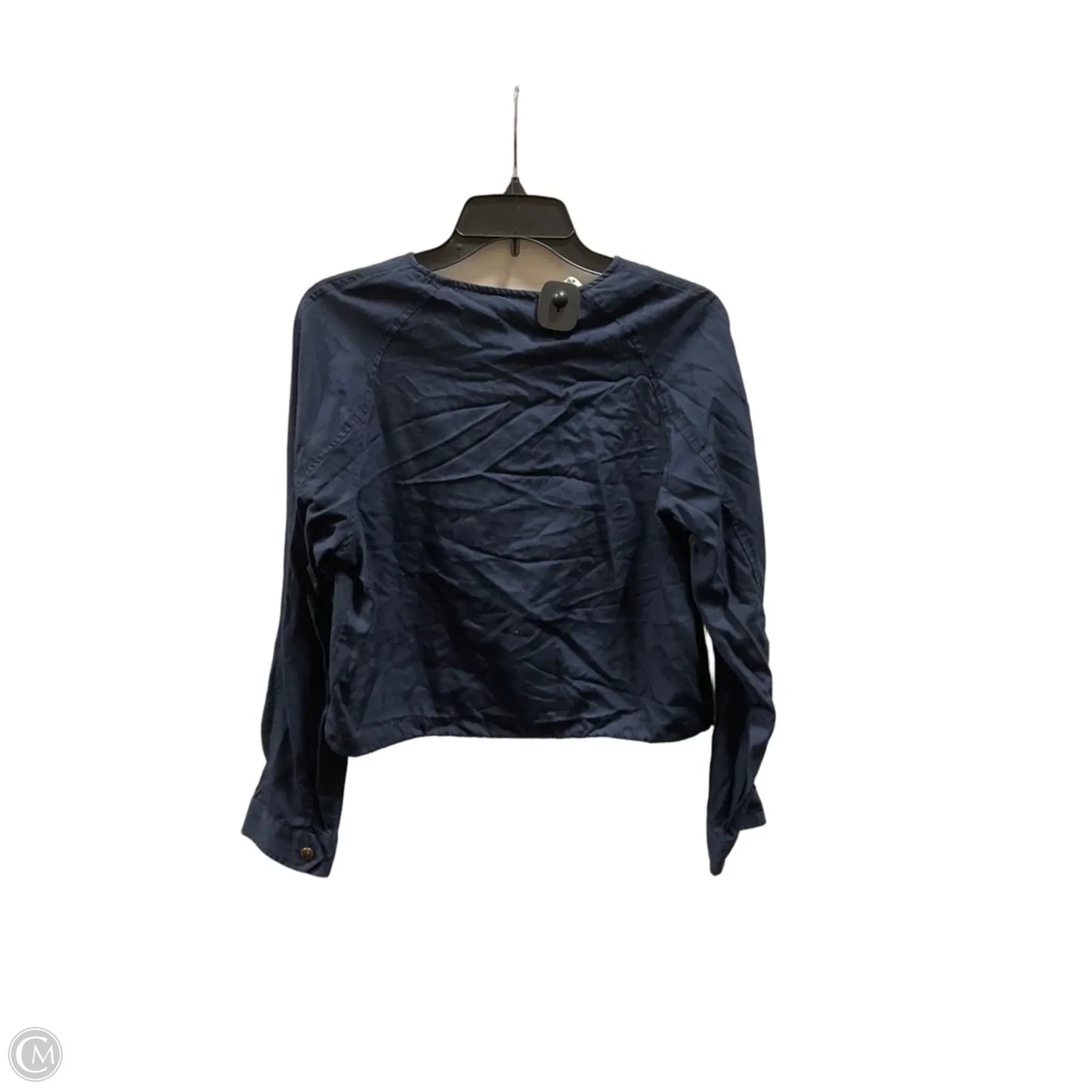 Blouse Long Sleeve By Mng In Blue, Size: S