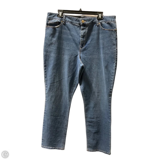 Jeans Straight By Bandolino In Blue, Size: 18