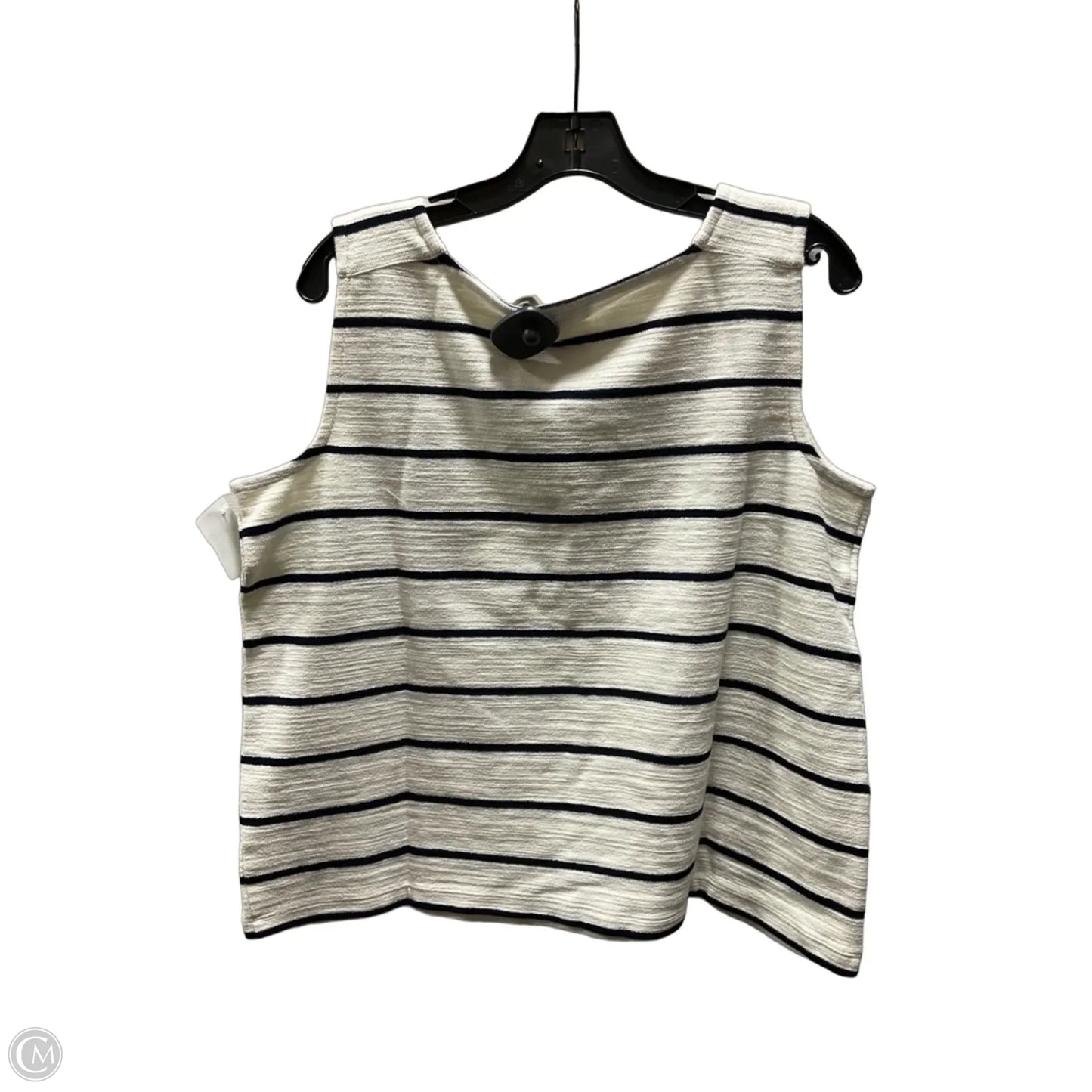 Top Sleeveless By Talbots In Striped Pattern, Size: 1x