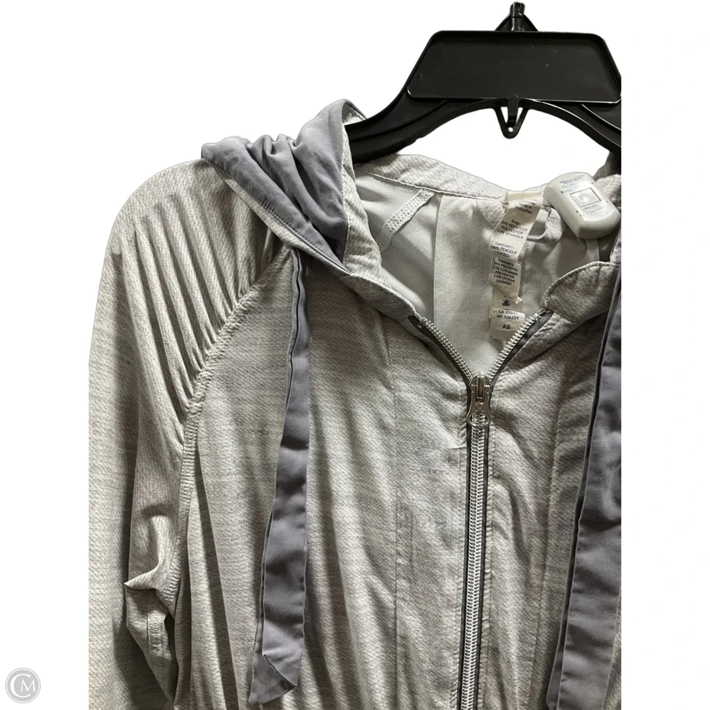 Athletic Jacket By Lululemon In Grey, Size: 4