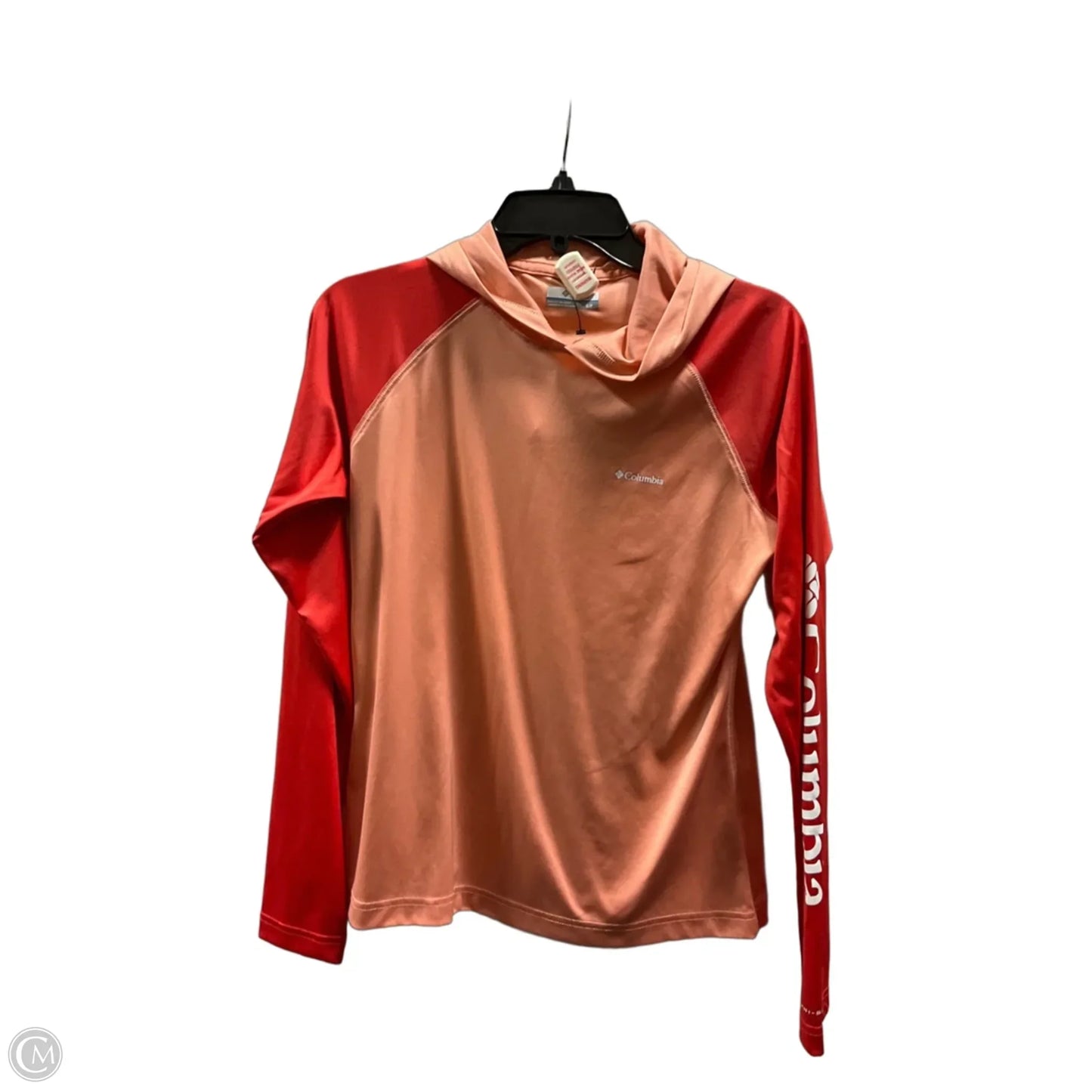 Athletic Sweatshirt Hoodie By Columbia In Pink & Red, Size: S
