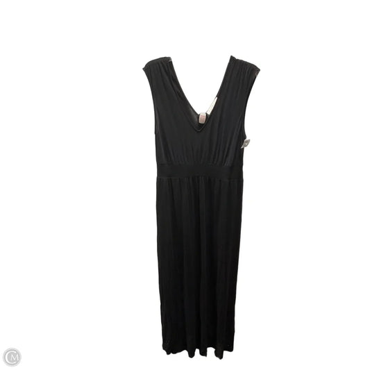 Dress Casual Maxi By Loft In Black, Size: L