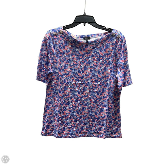 Top Short Sleeve By Talbots In Floral Print, Size: M
