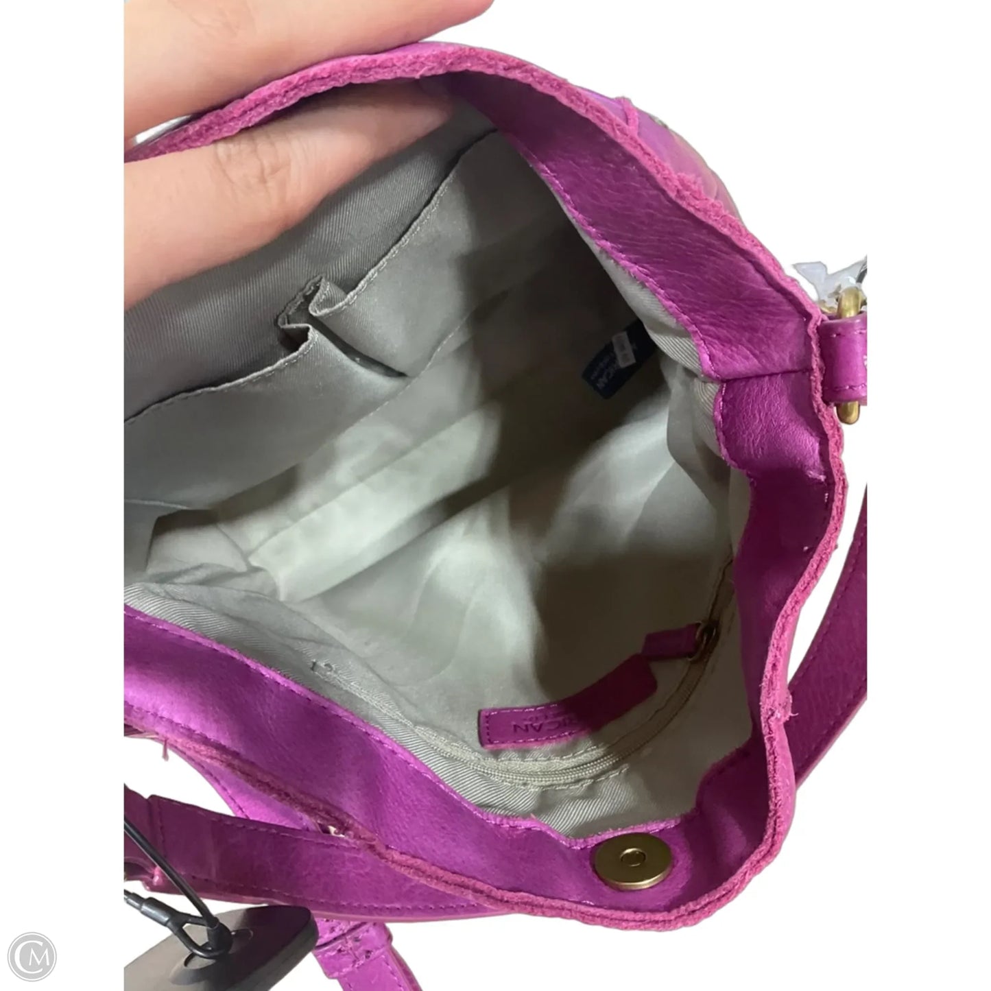 Handbag Leather By Cmf, Size: Medium