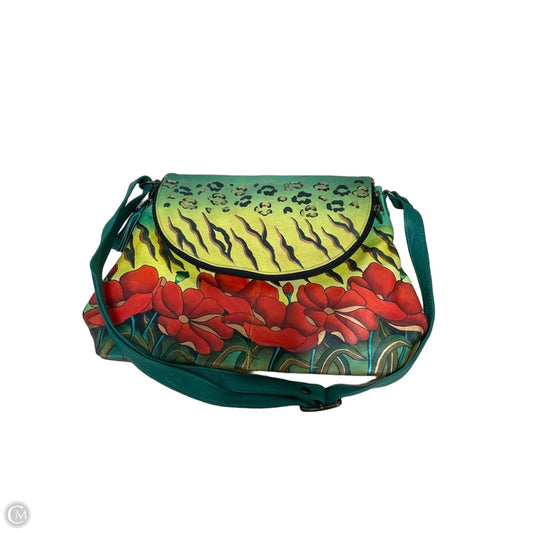 Handbag Leather By Anuschka, Size: Medium