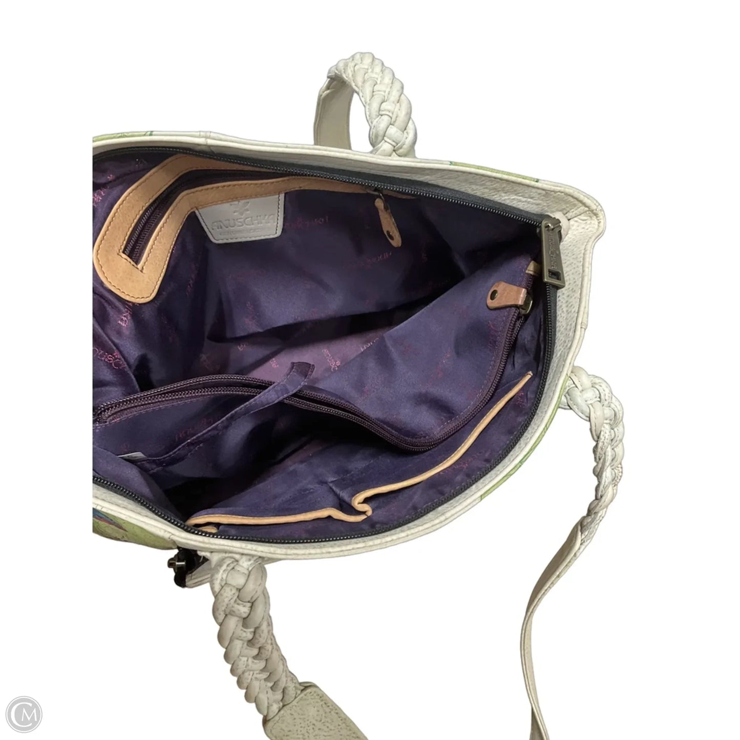 Handbag Leather By Anuschka, Size: Large