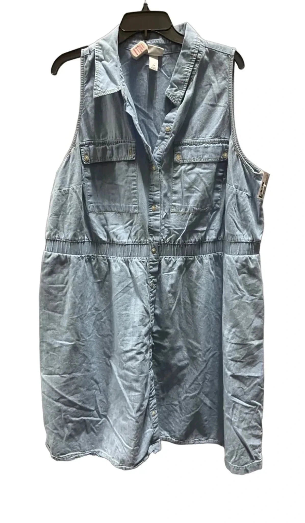 Dress Casual Midi By Ava & Viv In Blue, Size: 2x