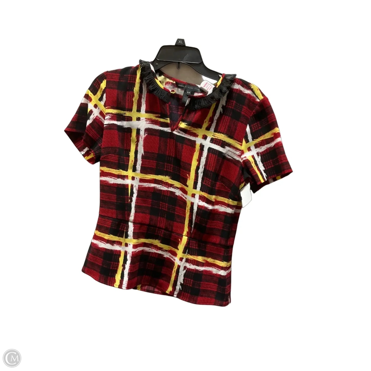 Top Short Sleeve By Marc By Marc Jacobs In Red & Yellow, Size: S