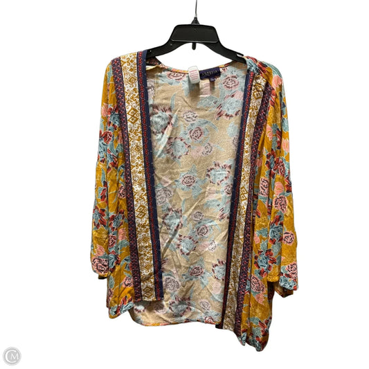 Cardigan By Cmf In Floral Print, Size: L
