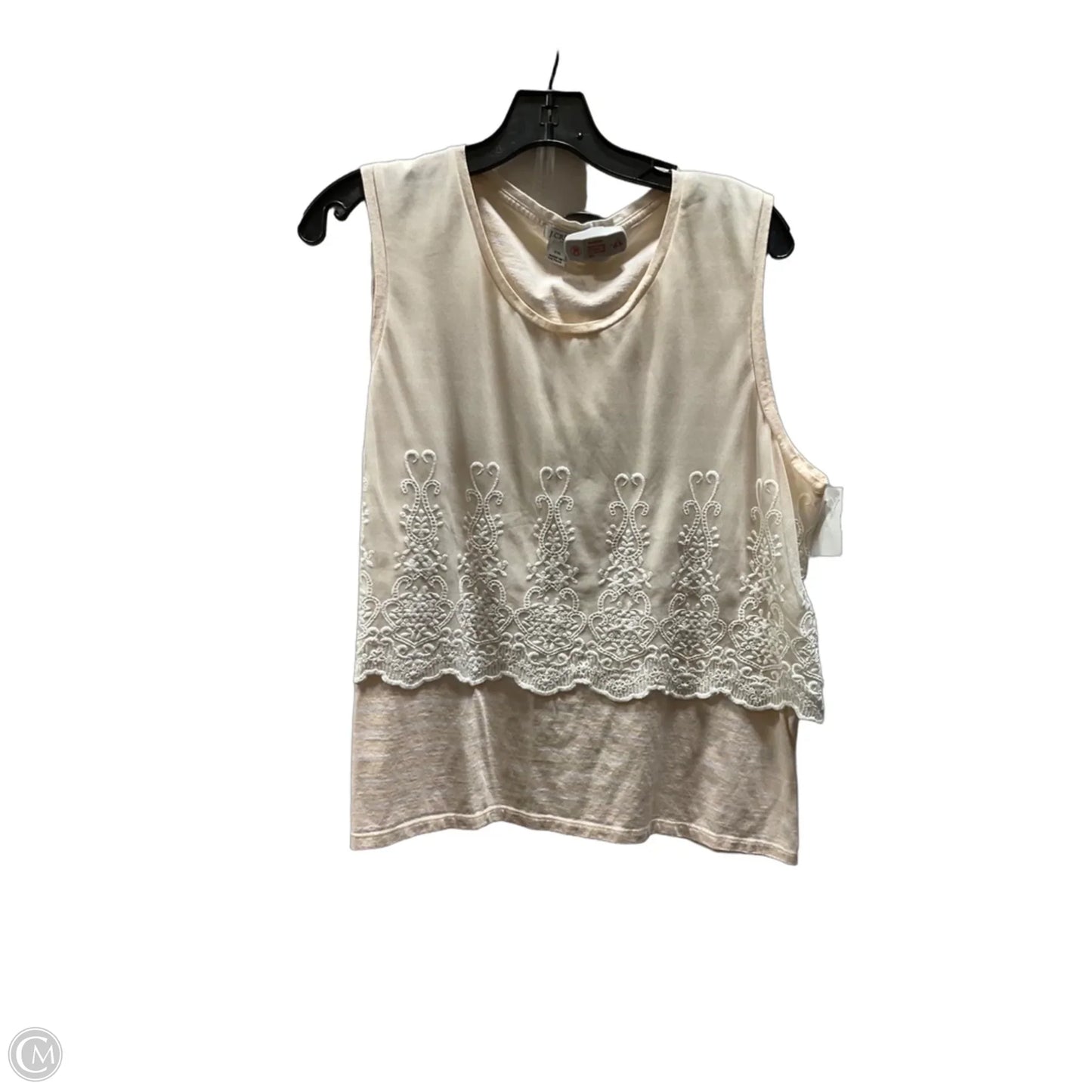 Top Sleeveless By J. Crew In Pink & White, Size: Xxl